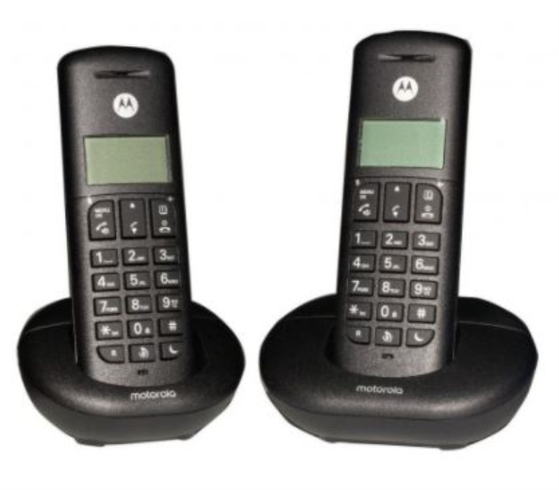 MOTOROLA Telefono fisso Cordless Motorola E202 Duo nero 2 pezzi